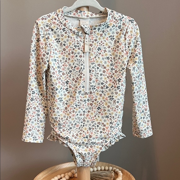 Carter's Little Planet Toddler Girl Floral Long Sleeve Swimsuit 24M - Picture 1 of 7